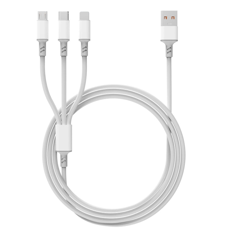 3A 3 in 1 USB to Type-C / 8 Pin / Micro USB Fast Charging Cable, Cable Length: 1.2m - Multifunction Cable by PMC Jewellery | Online Shopping South Africa | PMC Jewellery | Buy Now Pay Later Mobicred