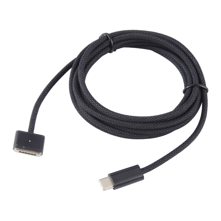 USB-C / Type-C to Magsafe 3 Braided Fast Charging Data Cable, Length: 2m (Black) - Cable & Adapter by PMC Jewellery | Online Shopping South Africa | PMC Jewellery | Buy Now Pay Later Mobicred