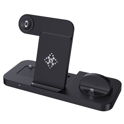 6 in 1 Multifunctional Foldable Vertical Wireless Charger (Black) - Wireless Charger by PMC Jewellery | Online Shopping South Africa | PMC Jewellery | Buy Now Pay Later Mobicred