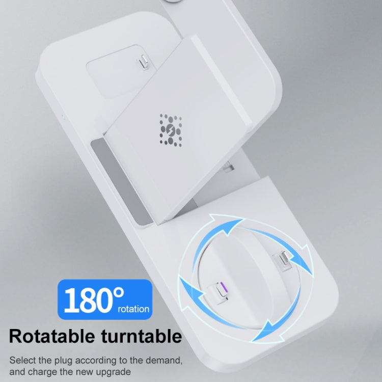 6 in 1 Multifunctional Foldable Vertical Wireless Charger (White) - Wireless Charger by PMC TechLife | Online Shopping South Africa | PMC TechLife
