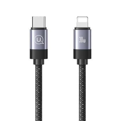 USAMS US-SJ705 Type-C to 8 Pin 30W Fast Charge Magnetic Data Cable, Length: 1m (Tarnish) - 2 in 1 Cable by USAMS | Online Shopping South Africa | PMC Jewellery | Buy Now Pay Later Mobicred