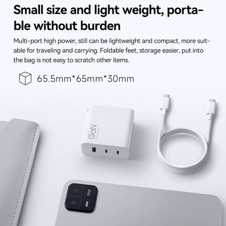 Original Xiaomi 140W 1 x USB + 2 x USB-C / Type-C Three Ports GaN Fast Charger Set, US Plug - free shipping - PMC TechLife - Order now!