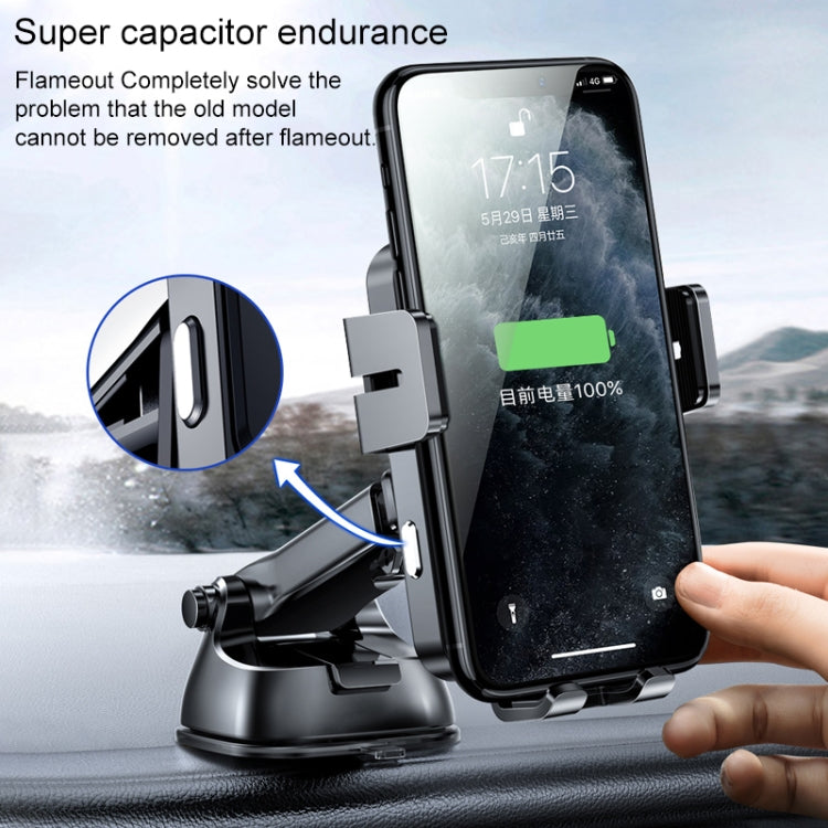 JOYROOM JR-ZS219 Three-axis Car Dashboard Wireless Charging Mobile Phone Bracket Holder (Black) - Wireless Charger Holders by JOYROOM | Online Shopping South Africa | PMC Jewellery | Buy Now Pay Later Mobicred