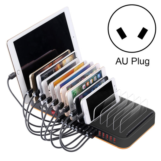 WLX-815 100W 15 Ports USB Fast Charging Dock Smart Charger with Phone & Tablet Holder, AU Plug - Multifunction Charger by PMC Jewellery | Online Shopping South Africa | PMC Jewellery | Buy Now Pay Later Mobicred