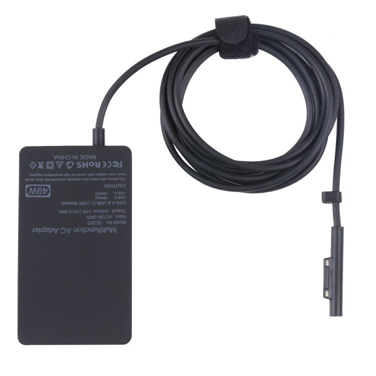 SC203 12V 2.58A 49W AC Power Charger Adapter For Microsoft Surface Pro 6/Pro 5/Pro 4（EU Plug） - For Microsoft by PMC Jewellery | Online Shopping South Africa | PMC Jewellery | Buy Now Pay Later Mobicred