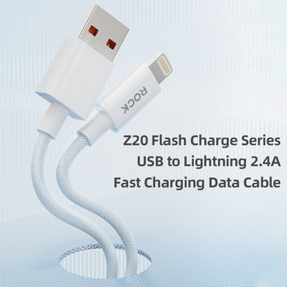 ROCK Z20 1m 2.4A USB to 8 Pin Fast Charging Data Cable - Normal Style Cable by ROCK | Online Shopping South Africa | PMC Jewellery | Buy Now Pay Later Mobicred