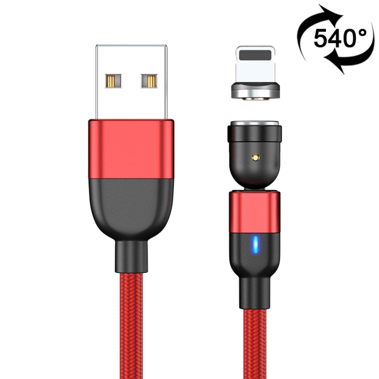 1m 3A Output USB to 8 Pin 540 Degree Rotating Magnetic Data Sync Charging Cable(Red) - Charging Cable & Head by PMC Jewellery | Online Shopping South Africa | PMC Jewellery | Buy Now Pay Later Mobicred