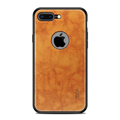 MOFI Shockproof PC+TPU+PU Leather Protective Back Case for iPhone 7 Plus(Light Brown) - More iPhone Cases by MOFI | Online Shopping South Africa | PMC Jewellery