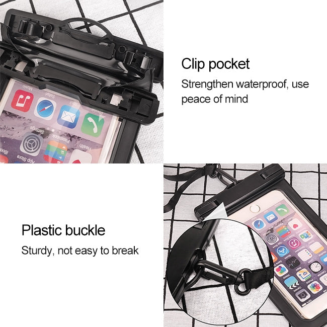 PVC Transparent Universal IPX8 Waterproof Bag with Lanyard for Smart Phones below 6.3 inch (Green) - free shipping - PMc TechLife - Order now!
