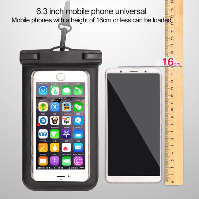 PVC Transparent Universal IPX8 Waterproof Bag with Lanyard for Smart Phones below 6.3 inch (Green) - free shipping - PMc TechLife - Order now!
