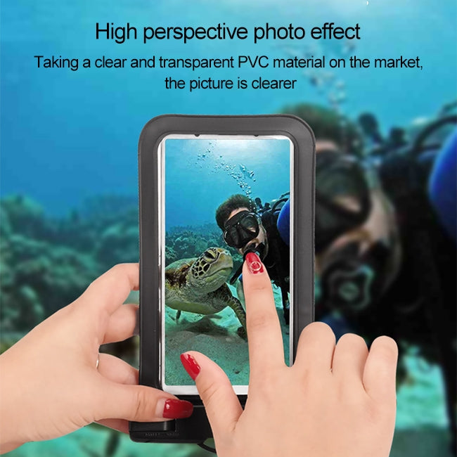 PVC Transparent Universal IPX8 Waterproof Bag with Lanyard for Smart Phones below 6.3 inch (Green) - free shipping - PMc TechLife - Order now!