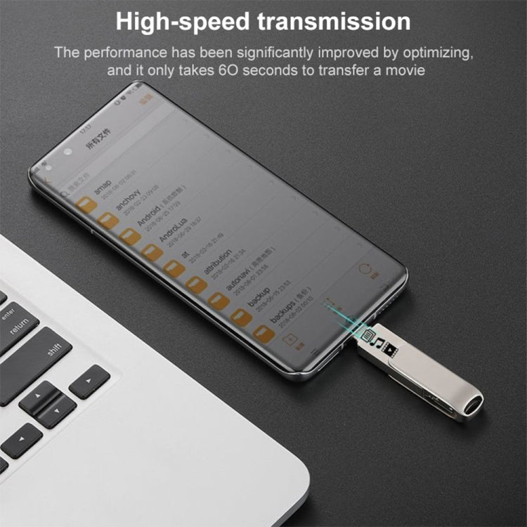 RQW-10X 3 in 1 USB 2.0 & 8 Pin & USB-C / Type-C 128GB Flash Drive, for iPhone & iPad & iPod & Most Android Smartphones & PC Computer - U Disk & Card Reader by PMC Jewellery | Online Shopping South Africa | PMC Jewellery | Buy Now Pay Later Mobicred