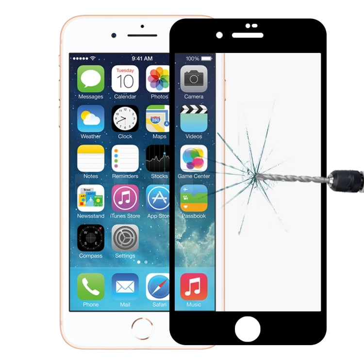 Anti-scratch 9H  Full Screen HD Tempered Glass Film for iPhone SE 2020 / 8 / 7 (Black) - iPhone 8 & 7 Tempered Glass by PMC TechLife | Online Shopping South Africa | PMC TechLife