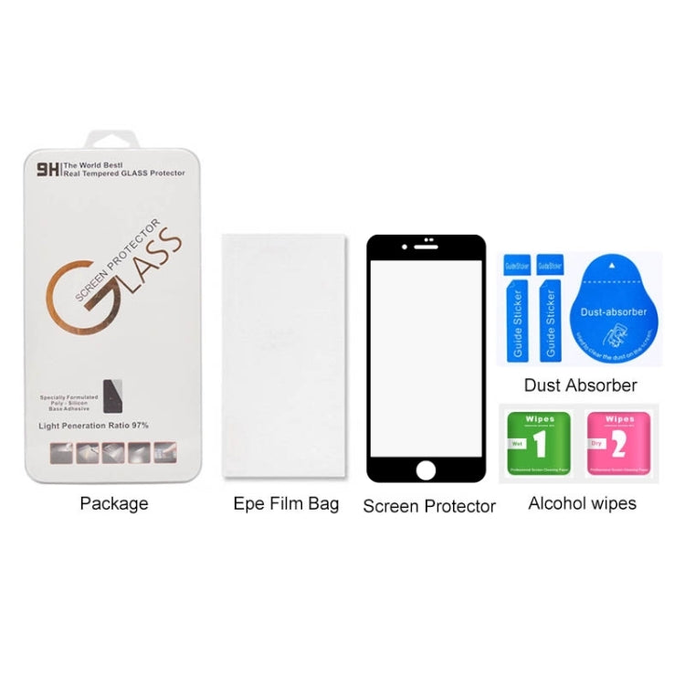 Anti-scratch 9H  Full Screen HD Tempered Glass Film for iPhone SE 2020 / 8 / 7 (Black) - iPhone 8 & 7 Tempered Glass by PMC TechLife | Online Shopping South Africa | PMC TechLife