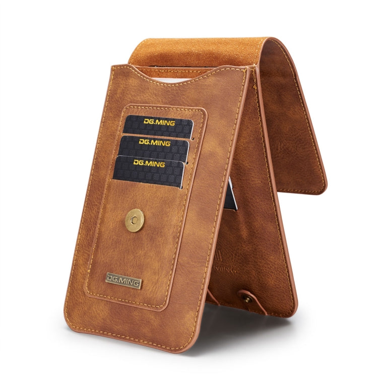 DG.MING Universal Cowskin Leather Protective Case Bag Waist Bag with Card Slots & Hook - More iPhone Cases by DG.MING | Online Shopping South Africa | PMC Jewellery | Buy Now Pay Later Mobicred