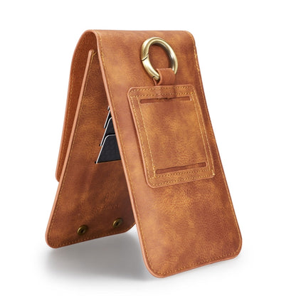 DG.MING Universal Cowskin Leather Protective Case Bag Waist Bag with Card Slots & Hook - More iPhone Cases by DG.MING | Online Shopping South Africa | PMC Jewellery | Buy Now Pay Later Mobicred