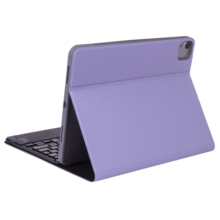 X-11BC Skin Plain Texture Detachable Bluetooth Keyboard Tablet Case for iPad Pro 11 inch 2020 / 2018, with Touchpad & Pen Slot(Light Purple) - For iPad Pro by PMC TechLife | Online Shopping South Africa | PMC TechLife