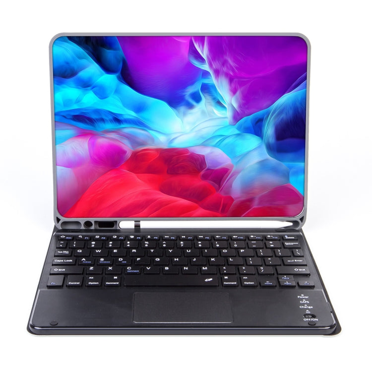 X-11BC Skin Plain Texture Detachable Bluetooth Keyboard Tablet Case for iPad Pro 11 inch 2020 / 2018, with Touchpad & Pen Slot(Blue) - For iPad Pro by PMC TechLife | Online Shopping South Africa | PMC TechLife