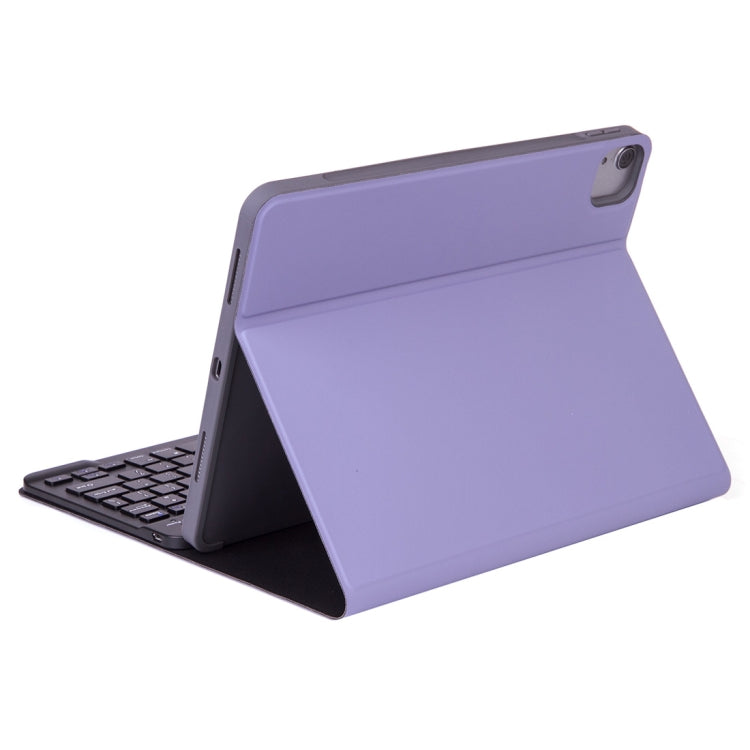 X-11B Skin Plain Texture Detachable Bluetooth Keyboard Tablet Case for iPad Pro 11 inch 2020 / 2018, with Pen Slot (Light Purple) - For iPad Pro by PMC TechLife | Online Shopping South Africa | PMC TechLife