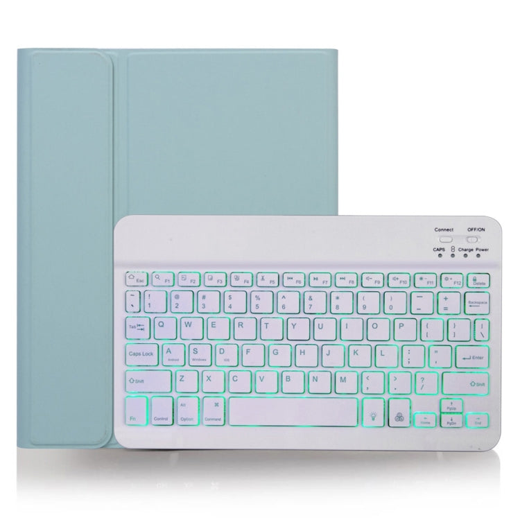 X-11BS Skin Plain Texture Detachable Bluetooth Keyboard Tablet Case for iPad Pro 11 inch 2020 / 2018, with Pen Slot & Backlight (Green) - For iPad Pro by PMC TechLife | Online Shopping South Africa | PMC TechLife