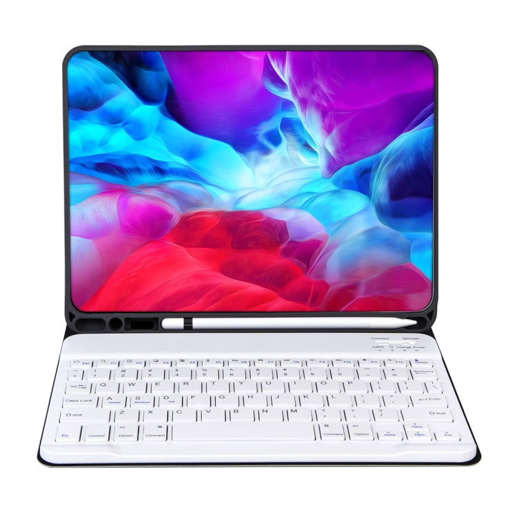 X-11BS Skin Plain Texture Detachable Bluetooth Keyboard Tablet Case for iPad Pro 11 inch 2020 / 2018, with Pen Slot & Backlight (Light Purple) - For iPad Pro by PMC TechLife | Online Shopping South Africa | PMC TechLife