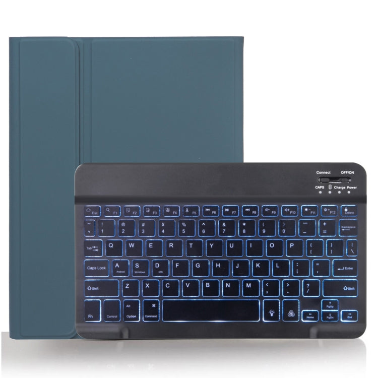 X-11BS Skin Plain Texture Detachable Bluetooth Keyboard Tablet Case for iPad Pro 11 inch 2020 / 2018, with Pen Slot & Backlight (Dark Green) - For iPad Pro by PMC TechLife | Online Shopping South Africa | PMC TechLife