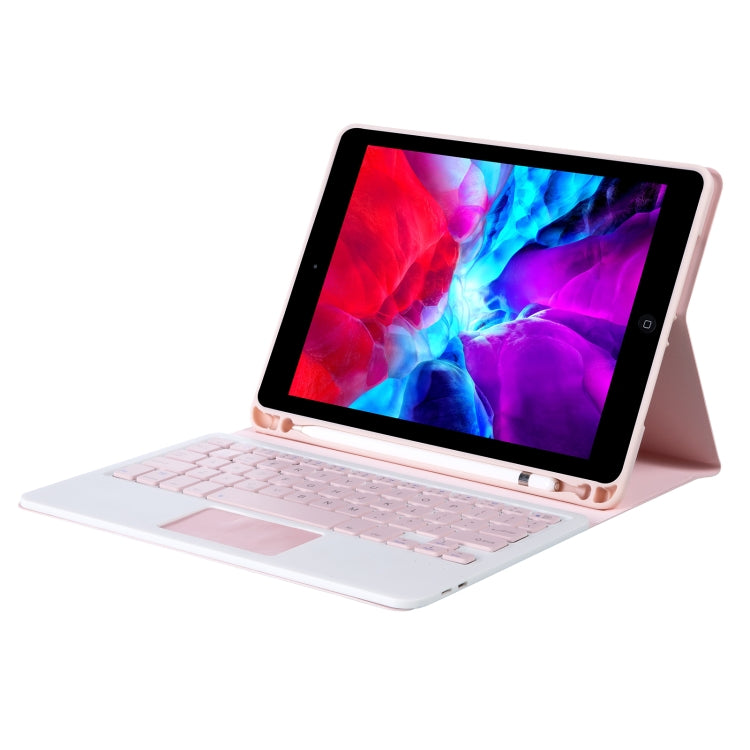 YT11B-A Detachable Candy Color Bluetooth Keyboard Leather Tablet Case with Touch Pad & Pen Slot & Holder for iPad Pro 11 2022 / 2021 / Air 5 / Air 4 (Pink) - For iPad Pro by PMC TechLife | Online Shopping South Africa | PMC TechLife | Buy Now Pay Later Mobicred
