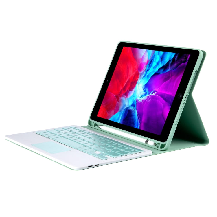 YT11B-A Detachable Candy Color Bluetooth Keyboard Leather Tablet Case with Touch Pad & Pen Slot & Holder for iPad Pro 11 2022 / 2021 / Air 5 / Air 4 (Light Green) - For iPad Pro by PMC TechLife | Online Shopping South Africa | PMC TechLife | Buy Now Pay Later Mobicred