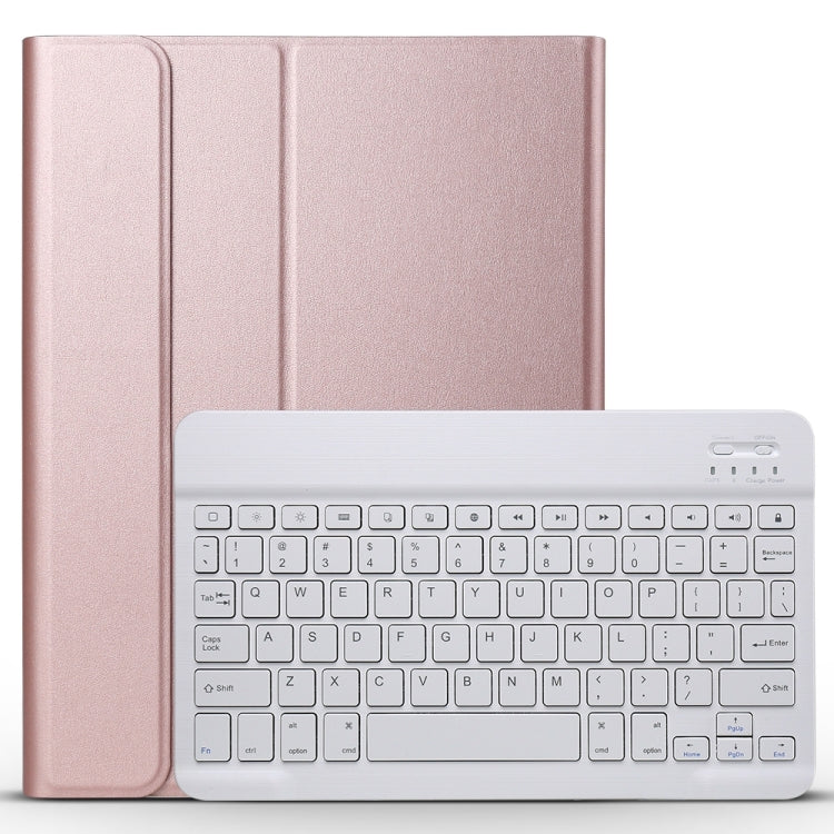 A11 Bluetooth 3.0 Ultra-thin ABS Detachable Bluetooth Keyboard Leather Tablet Case with Holder for iPad Pro 11 2022 / 2021 / Air 5 / Air 4 (Rose Gold) - For iPad Pro by PMC Jewellery | Online Shopping South Africa | PMC Jewellery | Buy Now Pay Later Mobicred