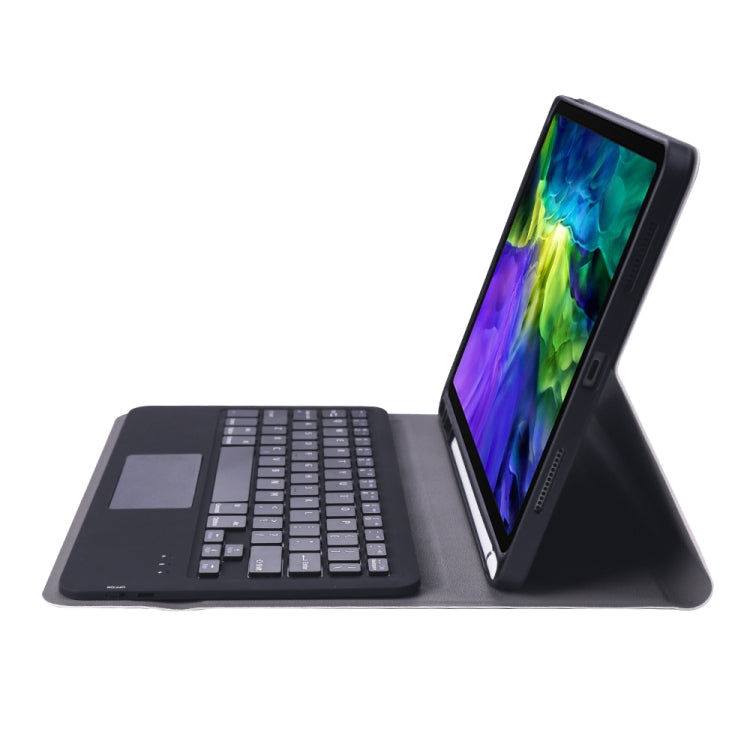 A11B-A Ultra-thin ABS Detachable Bluetooth Keyboard Tablet Case with Touchpad & Pen Slot & Holder for iPad Pro 11 2022 / 2021 / Air 5 / Air 4 (Black) - For iPad Pro by PMC TechLife | Online Shopping South Africa | PMC TechLife | Buy Now Pay Later Mobicred