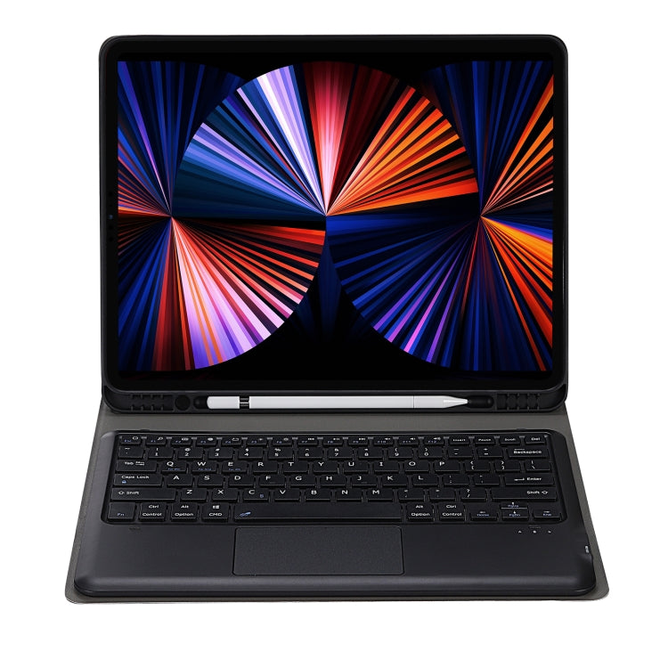 A12B-A Ultra-thin ABS Detachable Bluetooth Keyboard Tablet Case with Touchpad & Pen Slot & Holder for iPad Air 13 2024 / 2025 / Pro 12.9 2021 (Dark Blue) - For iPad Pro by PMC TechLife | Online Shopping South Africa | PMC TechLife | Buy Now Pay Later Mobicred