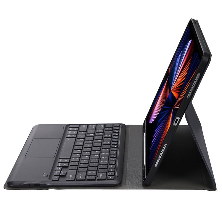 A12B-A Ultra-thin ABS Detachable Bluetooth Keyboard Tablet Case with Touchpad & Pen Slot & Holder for iPad Air 13 2024 / 2025 / Pro 12.9 2021 (Dark Blue) - For iPad Pro by PMC TechLife | Online Shopping South Africa | PMC TechLife | Buy Now Pay Later Mobicred