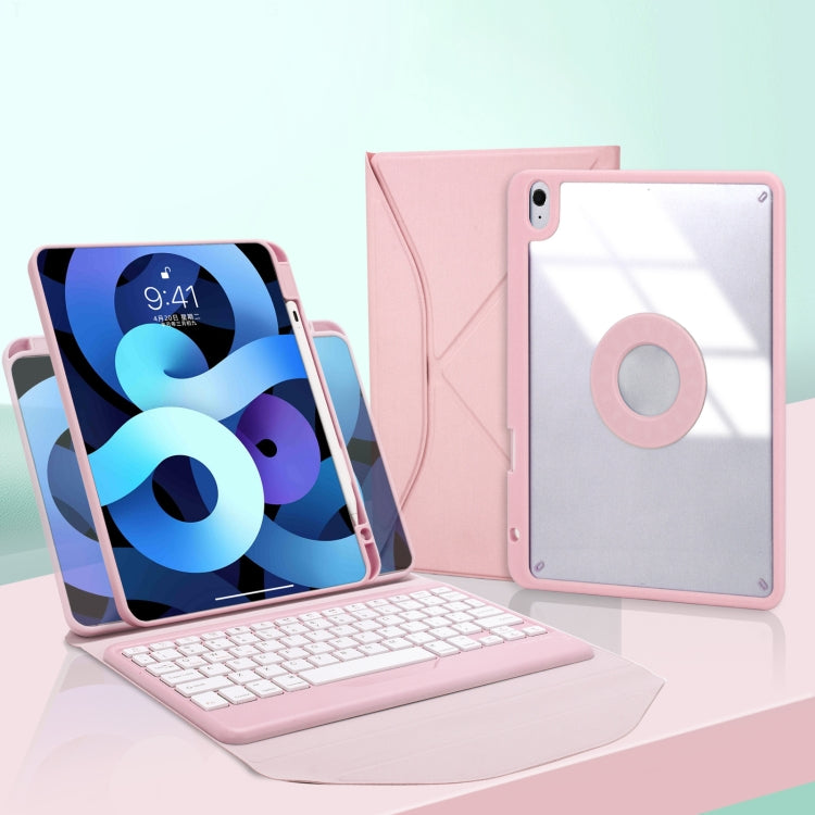 Z11B Pen Slot Bluetooth Keyboard Leather Tablet Case For iPad Pro 11 2021/2020/2018 (Pink) - For iPad Pro by PMC TechLife | Online Shopping South Africa | PMC TechLife