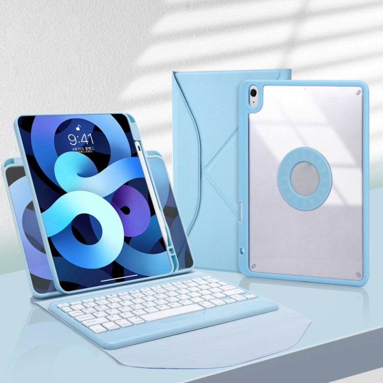 Z11B Pen Slot Bluetooth Keyboard Leather Tablet Case For iPad Pro 11 2021/2020/2018 (Sky Blue) - For iPad Pro by PMC TechLife | Online Shopping South Africa | PMC TechLife