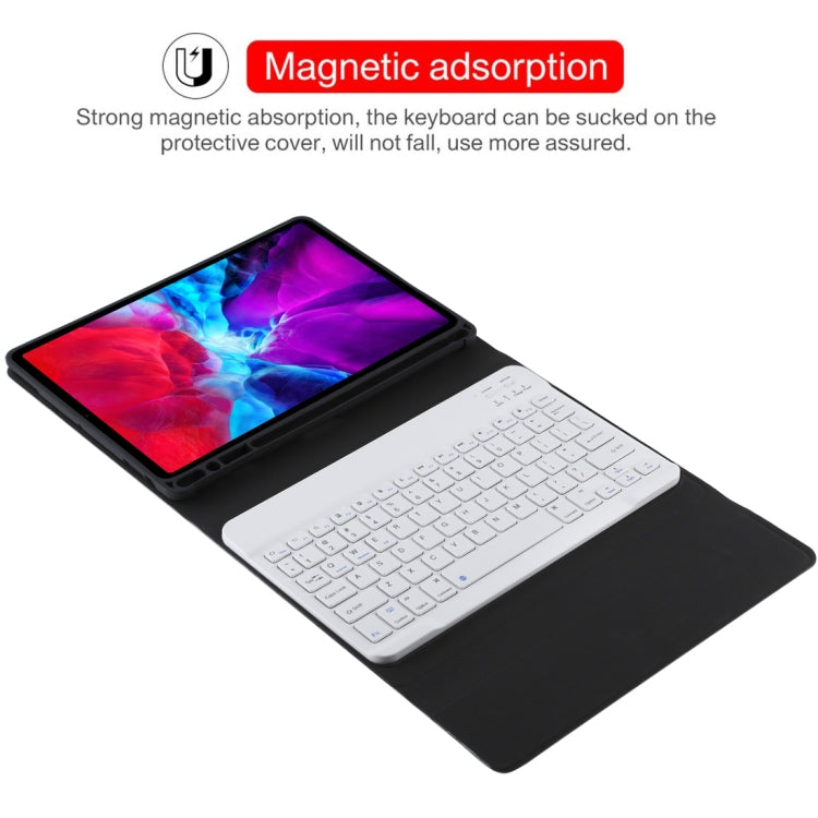 TG11B Detachable Bluetooth White Keyboard + Microfiber Leather Tablet Case for iPad Pro 11 inch (2020), with Pen Slot & Holder (Black) - For iPad Pro by PMC TechLife | Online Shopping South Africa | PMC TechLife