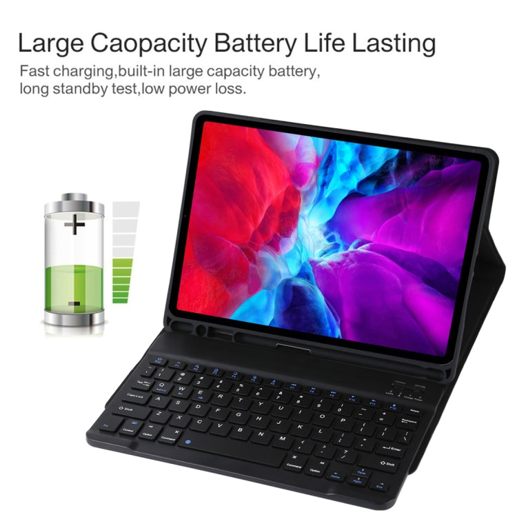 TG11B Detachable Bluetooth Black Keyboard + Microfiber Leather Tablet Case for iPad Pro 11 inch (2020), with Pen Slot & Holder (Black) - For iPad Pro by PMC TechLife | Online Shopping South Africa | PMC TechLife