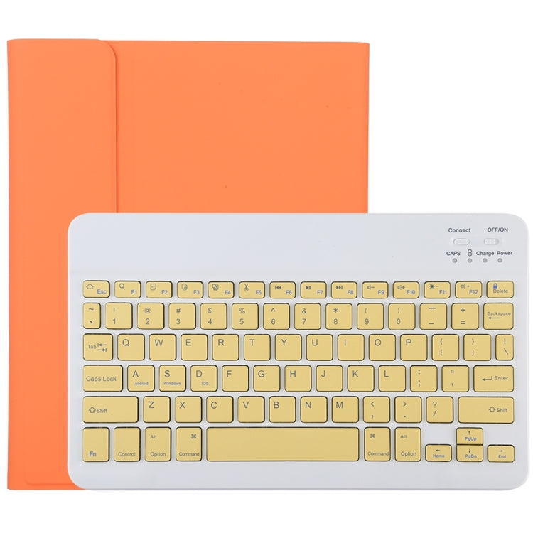 TG11B Detachable Bluetooth Yellow Keyboard + Microfiber Leather Tablet Case for iPad Pro 11 inch (2020), with Pen Slot & Holder (Orange) - For iPad Pro by PMC TechLife | Online Shopping South Africa | PMC TechLife | Buy Now Pay Later Mobicred