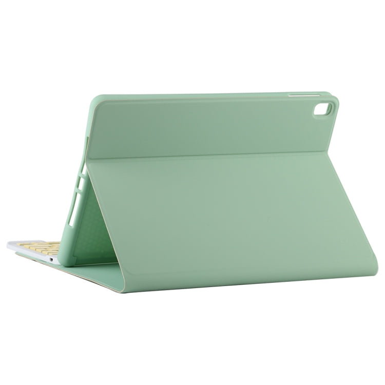 TG11B Detachable Bluetooth Yellow Keyboard + Microfiber Leather Tablet Case for iPad Pro 11 inch (2020), with Pen Slot & Holder (Green) - free shipping - PMC TechLife - Order now!