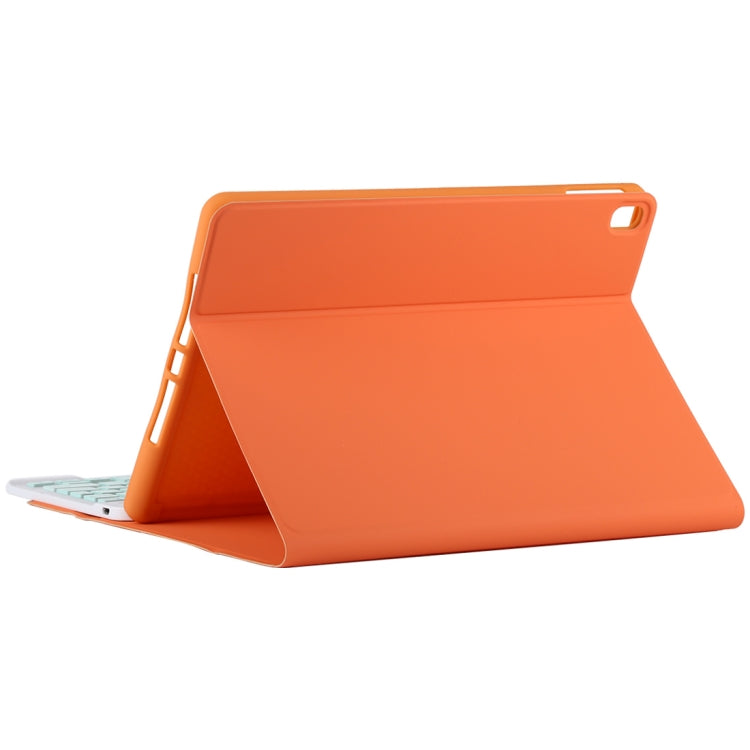 TG11B Detachable Bluetooth Green Keyboard + Microfiber Leather Tablet Case for iPad Pro 11 inch (2020), with Pen Slot & Holder (Orange) - For iPad Pro by PMC TechLife | Online Shopping South Africa | PMC TechLife