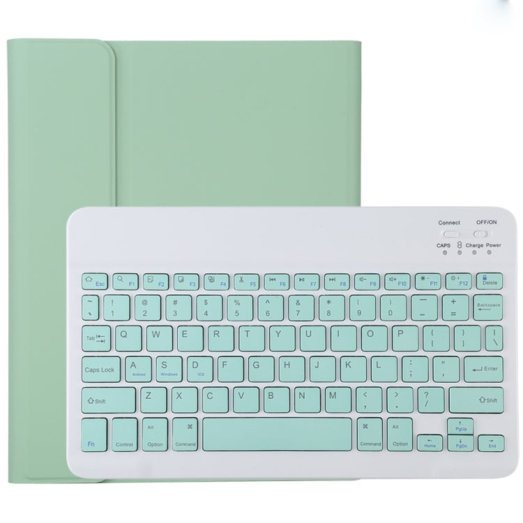 TG11B Detachable Bluetooth Green Keyboard + Microfiber Leather Tablet Case for iPad Pro 11 inch (2020), with Pen Slot & Holder (Green) - For iPad Pro by PMC TechLife | Online Shopping South Africa | PMC TechLife
