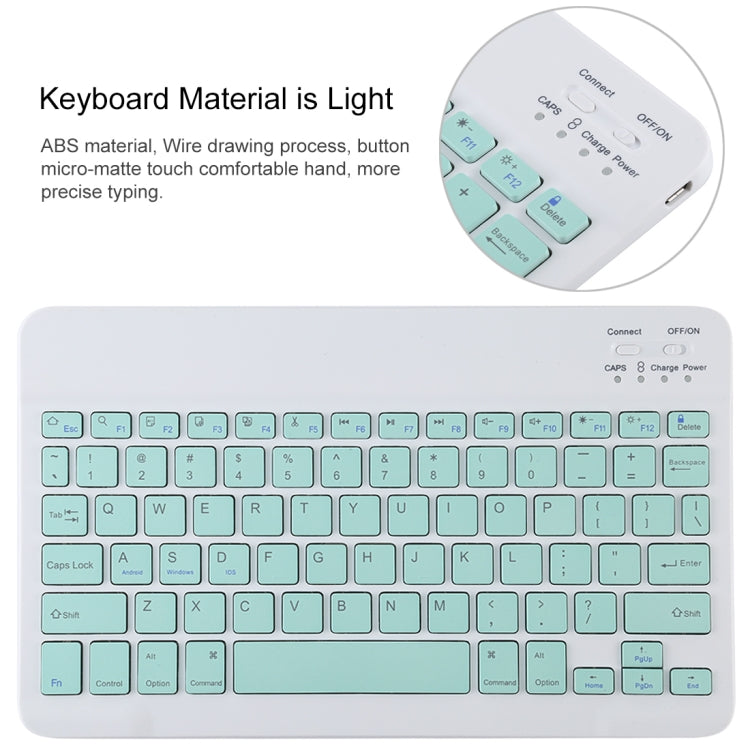 TG11B Detachable Bluetooth Green Keyboard + Microfiber Leather Tablet Case for iPad Pro 11 inch (2020), with Pen Slot & Holder (Green) - For iPad Pro by PMC TechLife | Online Shopping South Africa | PMC TechLife