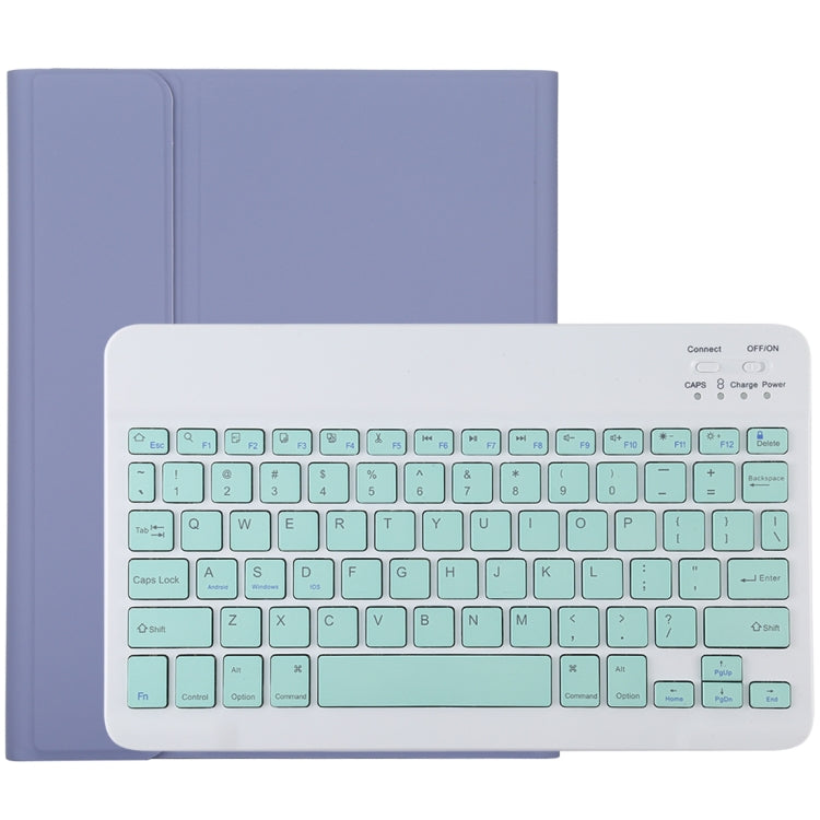 TG11B Detachable Bluetooth Green Keyboard + Microfiber Leather Tablet Case for iPad Pro 11 inch (2020), with Pen Slot & Holder (Purple) - For iPad Pro by PMC TechLife | Online Shopping South Africa | PMC TechLife