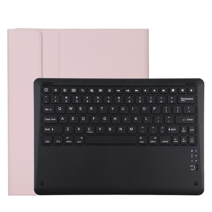 T129 Detachable Bluetooth Black Keyboard Microfiber Leather Tablet Case for iPad Pro 12.9 inch (2020), with Holder (Pink) - For iPad Pro by PMC Jewellery | Online Shopping South Africa | PMC Jewellery | Buy Now Pay Later Mobicred