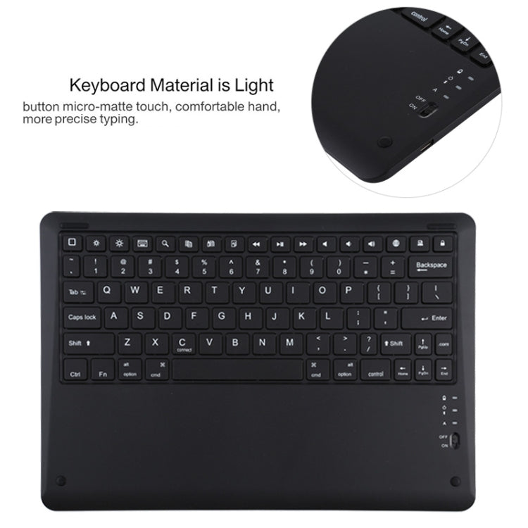 T129 Detachable Bluetooth Black Keyboard Microfiber Leather Tablet Case for iPad Pro 12.9 inch (2020), with Holder (Purple) - For iPad Pro by PMC TechLife | Online Shopping South Africa | PMC TechLife