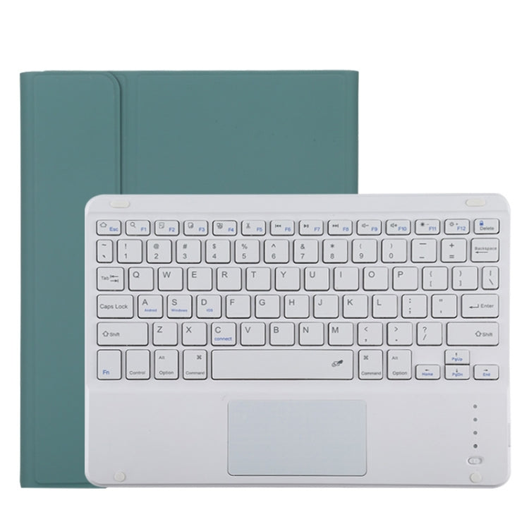 TG11BC Detachable Bluetooth White Keyboard Microfiber Leather Tablet Case for iPad Pro 11 inch (2020), with Touchpad & Pen Slot & Holder (Dark Green) - For iPad Pro by PMC TechLife | Online Shopping South Africa | PMC TechLife
