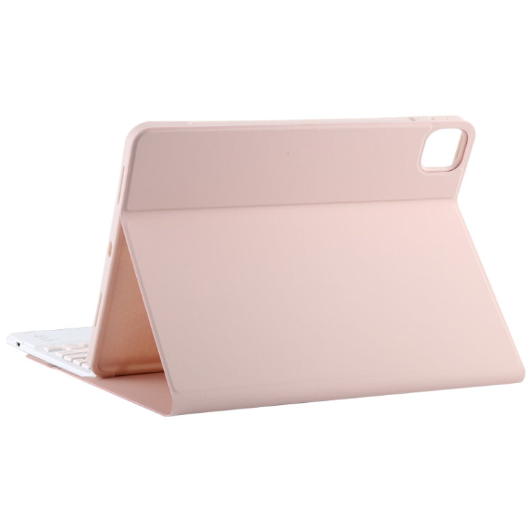 TG11BC Detachable Bluetooth Pink Keyboard Microfiber Leather Tablet Case for iPad Pro 11 inch (2020), with Touchpad & Pen Slot & Holder (Pink) - For iPad Pro by PMC TechLife | Online Shopping South Africa | PMC TechLife