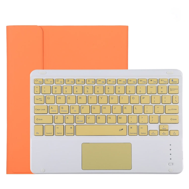 TG11BC Detachable Bluetooth Yellow Keyboard Microfiber Leather Tablet Case for iPad Pro 11 inch (2020), with Touchpad & Pen Slot & Holder (Orange) - For iPad Pro by PMC TechLife | Online Shopping South Africa | PMC TechLife
