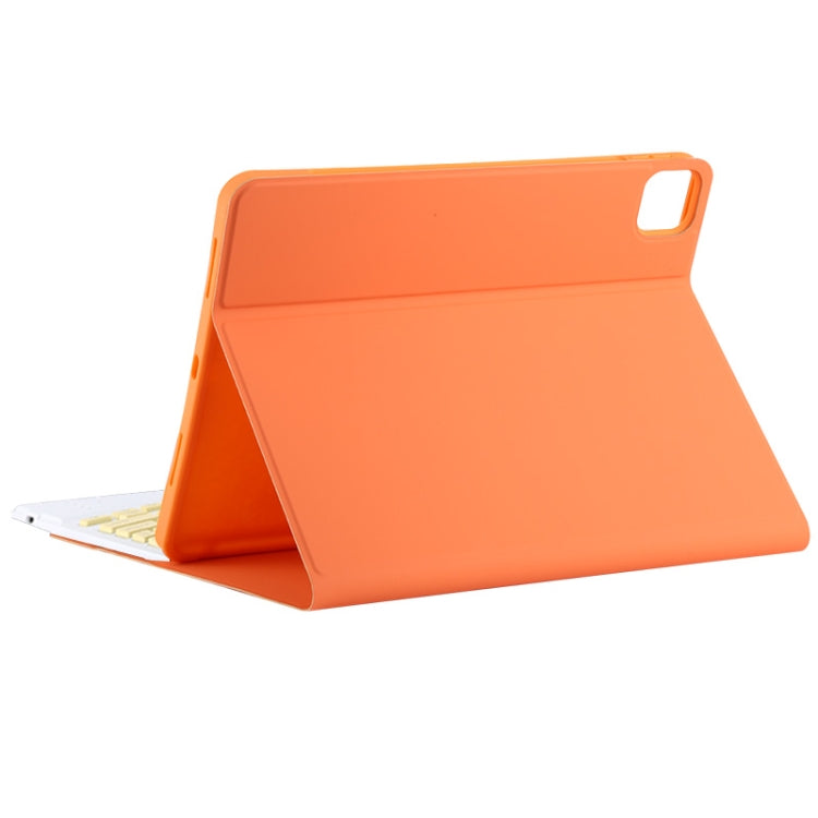 TG11BC Detachable Bluetooth Yellow Keyboard Microfiber Leather Tablet Case for iPad Pro 11 inch (2020), with Touchpad & Pen Slot & Holder (Orange) - For iPad Pro by PMC TechLife | Online Shopping South Africa | PMC TechLife