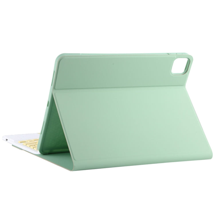 TG11BC Detachable Bluetooth Yellow Keyboard Microfiber Leather Tablet Case for iPad Pro 11 inch (2020), with Touchpad & Pen Slot & Holder (Green) - For iPad Pro by PMC TechLife | Online Shopping South Africa | PMC TechLife
