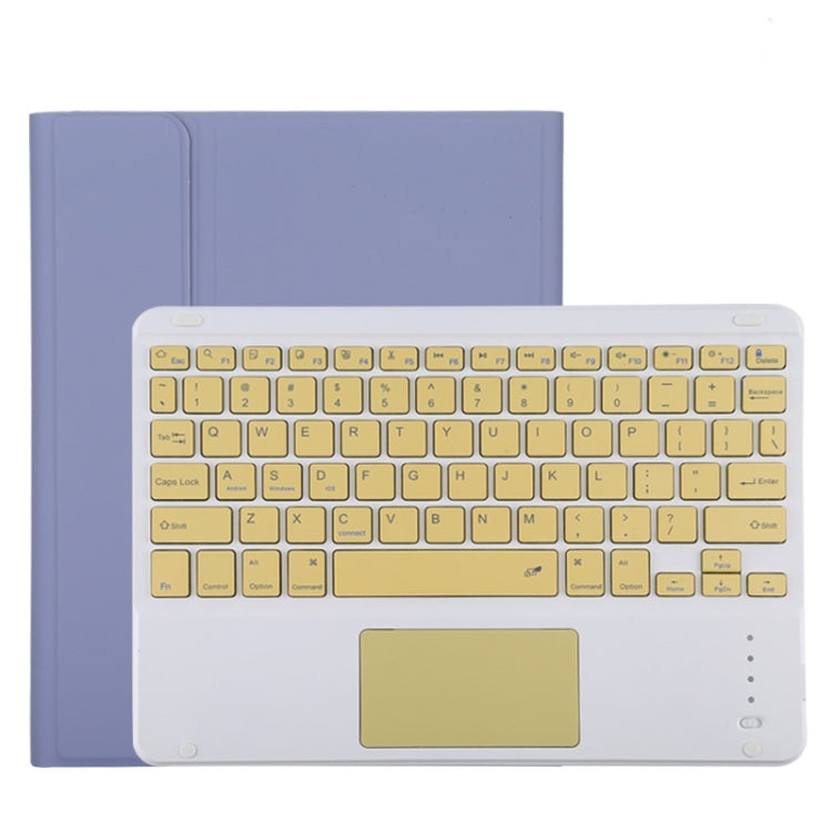 TG11BC Detachable Bluetooth Yellow Keyboard Microfiber Leather Tablet Case for iPad Pro 11 inch (2020), with Touchpad & Pen Slot & Holder (Purple) - For iPad Pro by PMC TechLife | Online Shopping South Africa | PMC TechLife